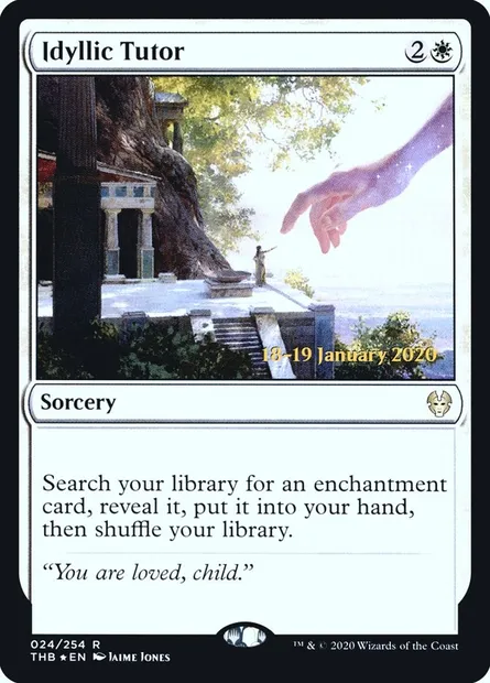 Idyllic Tutor, Magic card PTHB 24s — Theros Beyond Death Promos set