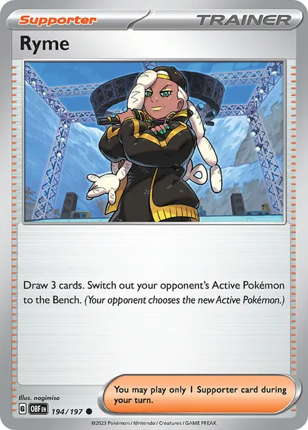 Ryme, Pokémon card OBF 194 — Obsidian Flames set