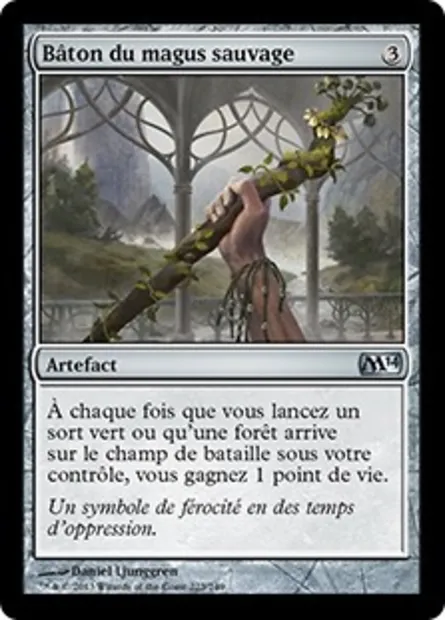 Bâton du magus sauvage, carte Magic M14 223 — extension Magic 2014