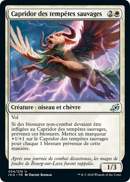 Capridor des tempêtes sauvages, carte Magic IKO 34 — extension Ikoria: Lair of Behemoths