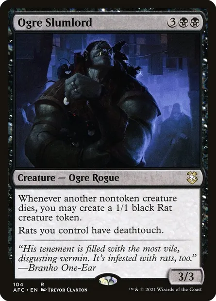 Ogre Slumlord, Magic card AFC 104 — Forgotten Realms Commander set