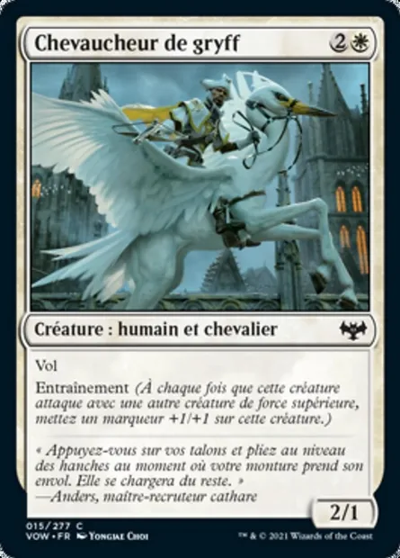 Chevaucheur de gryff, carte Magic VOW 15 — extension Innistrad : noce écarlate