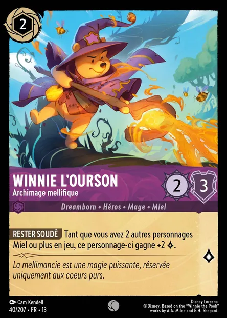 Winnie l'Ourson - Archimage mellifique, carte Disney Lorcana CH13-040 — extension Invasion Epineuse!