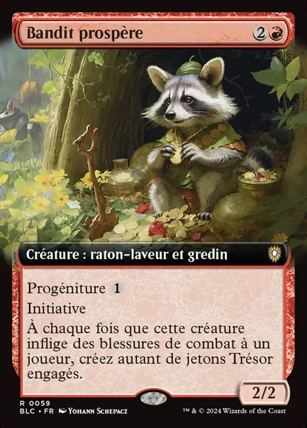 Bandit prospère, carte Magic BLC 59 — extension Bloomburrow Commander