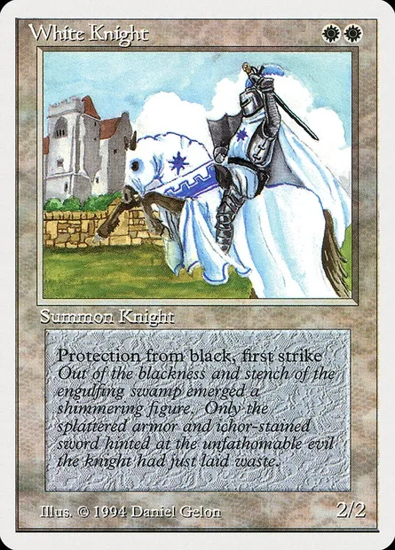White Knight, Magic card SUM 44 — Summer Magic / Edgar set
