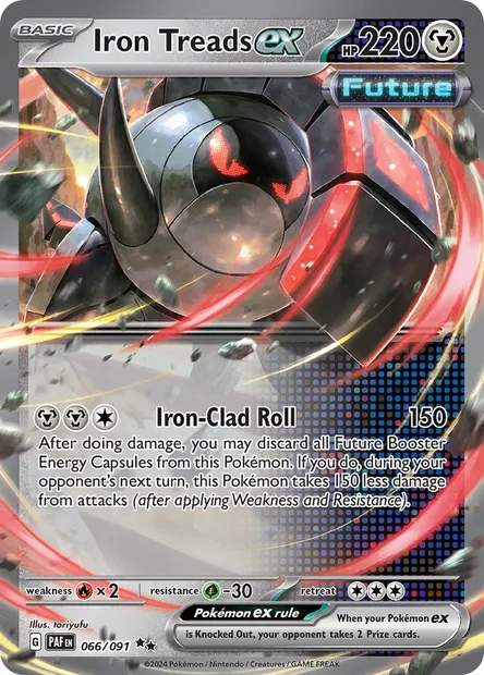 Iron Treads ex, Pokémon card PAF 066 — Paldean Fates set