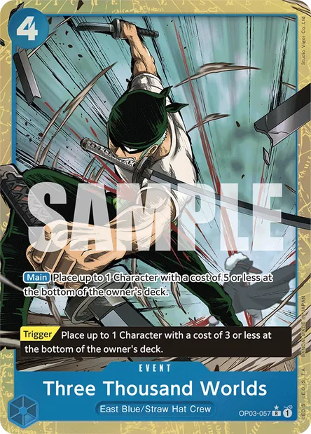 Three Thousand Worlds, One Piece card OP03-057 — PILLARS OF STRENGTH set