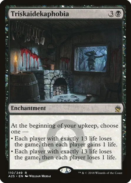 Triskaïdékaphobie, carte Magic A25 110 — extension Masters 25