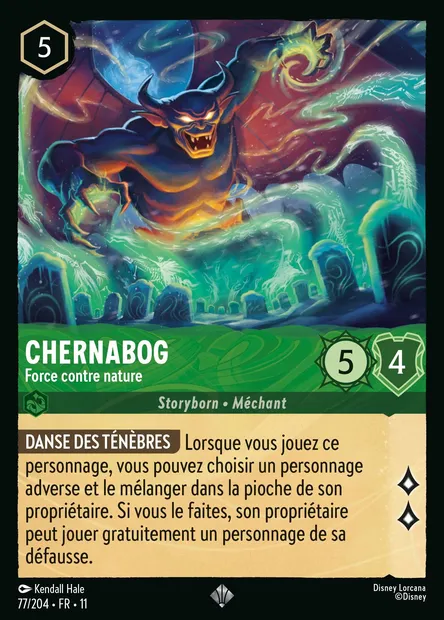 Chernabog - Force contre nature, carte Disney Lorcana CH11-077 — extension Givresort