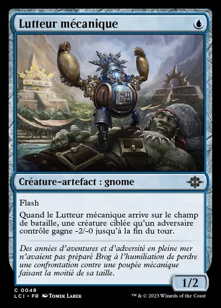 Lutteur mécanique, carte Magic LCI 49 — extension The Lost Caverns of Ixalan