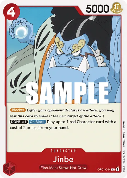 Jinbe, carte One Piece OP01-014 — extension ROMANCE DAWN