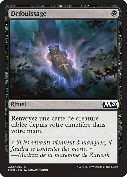 Défouissage, carte Magic M20 322 — extension Core Set 2020