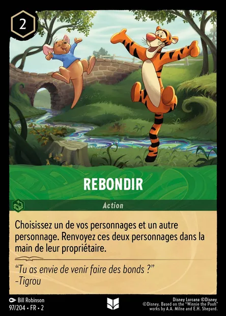 Rebondir, carte Disney Lorcana CH2-097 — extension L'Ascension des Floodborn