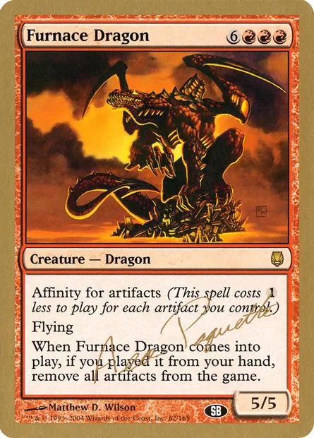 Dragon du fourneau, carte Magic WC04 ap62sb — extension World Championship Decks 2004