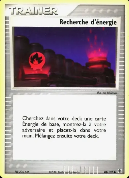 Recherche d'énergie, carte Pokémon RS 90 — extension EX Rubis & Saphir