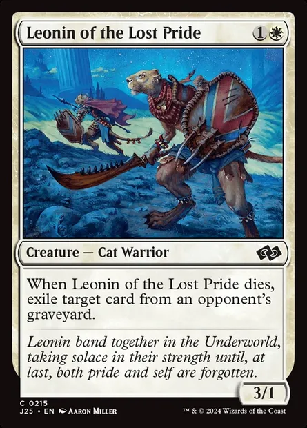 Leonin of the Lost Pride, Magic card J25 215 — Foundations Jumpstart set