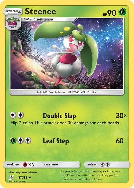 Steenee, Pokémon card UNM 18 — Unified Minds set