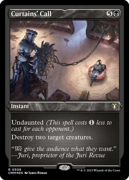 Curtains' Call, Magic card CMM 506 — Commander Masters set