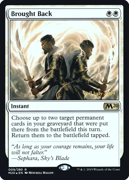 Brought Back, Magic card PM20 9s — Core Set 2020 Promos set
