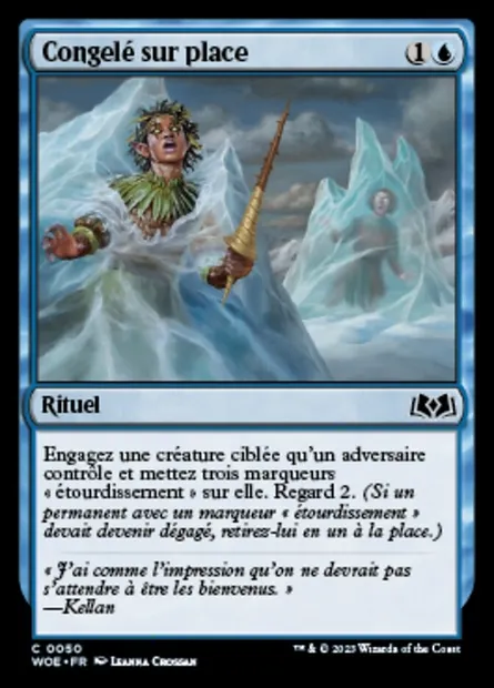 Congelé sur place, carte Magic WOE 50 — extension Wilds of Eldraine
