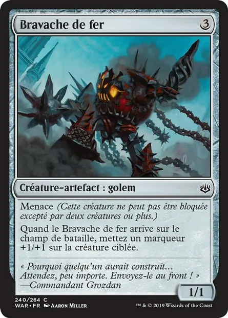 Bravache de fer, carte Magic WAR 240 — extension La guerre des Planeswalkers