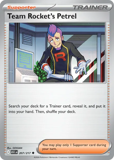 Team Rocket's Petrel, Pokémon card ASC 207 — Ascended Heroes set