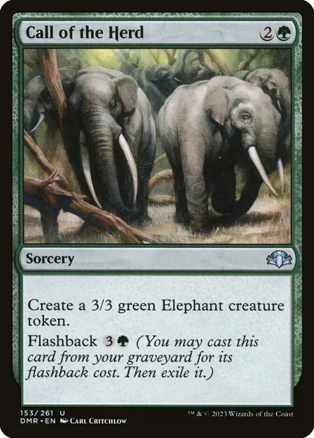 Call of the Herd, Magic card DMR 153 — Dominaria Remastered set