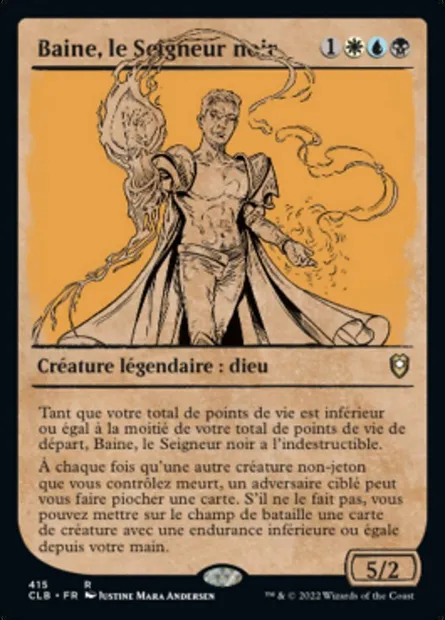 Baine, le Seigneur noir, carte Magic CLB 415 — extension Commander Légendes : la bataille de la Porte de Baldur