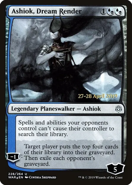 Ashiok, Dream Render, Magic card PWAR 228s — War of the Spark Promos set