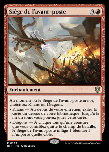 Siège de l'avant-poste, carte Magic BLC 199 — extension Bloomburrow Commander