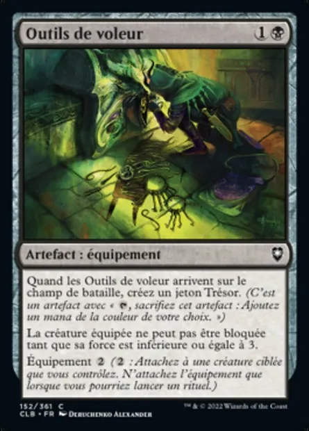 Outils de voleur, carte Magic CLB 152 — extension Commander Légendes : la bataille de la Porte de Baldur