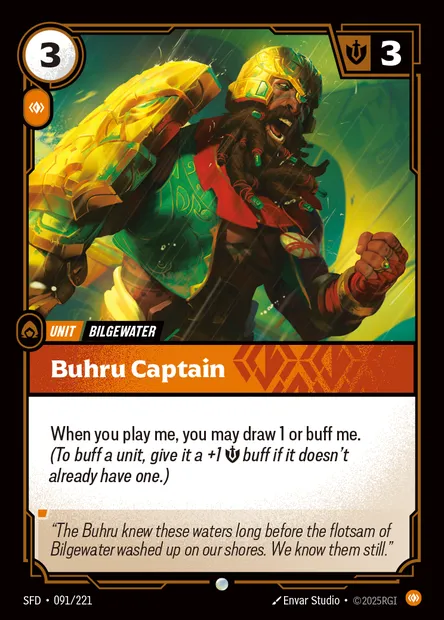 Buhru Captain, carte Riftbound SFD 091 — extension Spiritforged