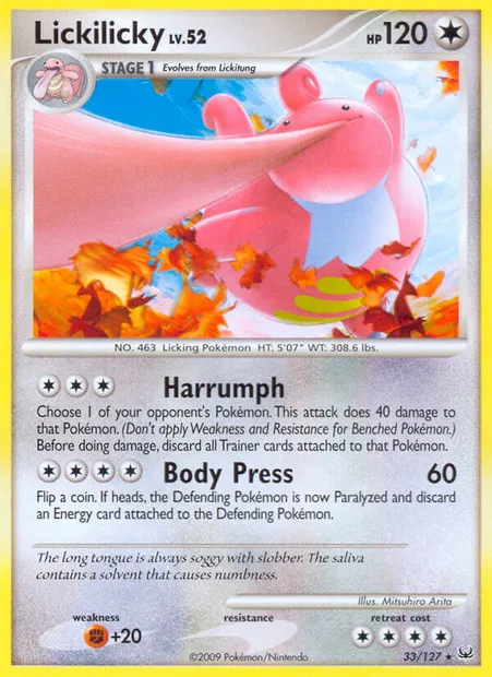 Lickilicky, Pokémon card PL 33 — Platinum set