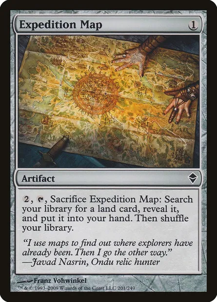 Expedition Map, Magic card ZEN 201 — Zendikar set