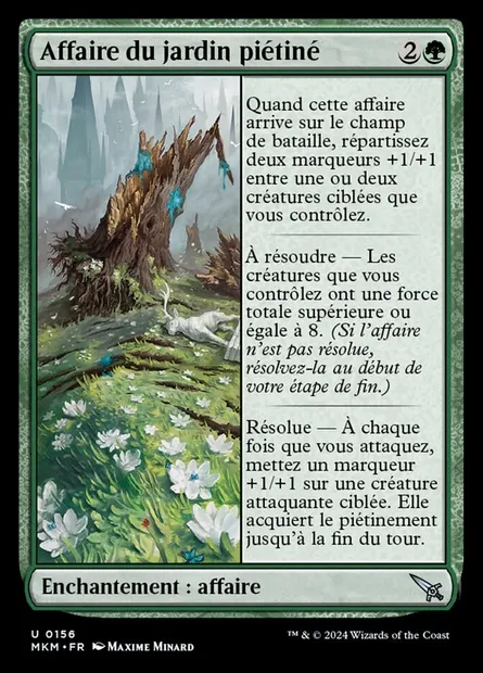 Affaire du jardin piétiné, carte Magic MKM 156 — extension Murders at Karlov Manor
