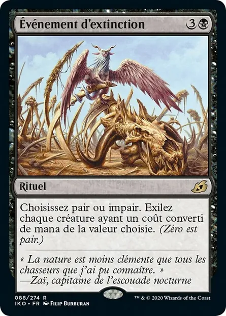 Événement d'extinction, carte Magic IKO 88 — extension Ikoria: Lair of Behemoths