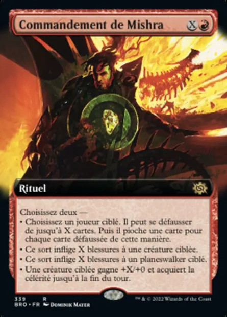 Commandement de Mishra, carte Magic BRO 339 — extension La Guerre Fratricide