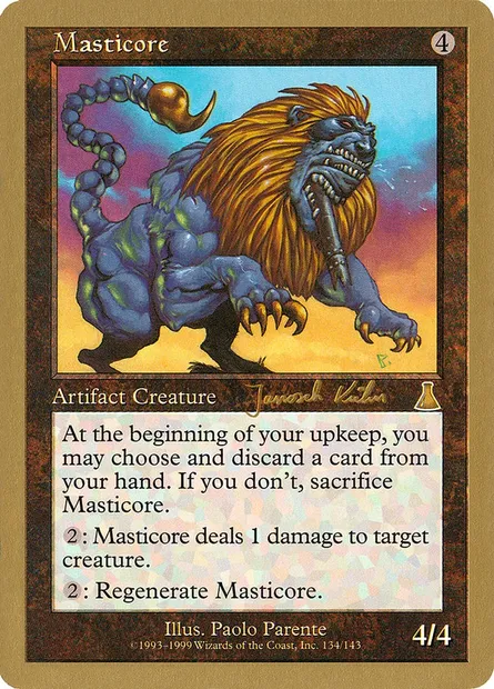 Masticore, Magic card WC00 jk134 — World Championship Decks 2000 set
