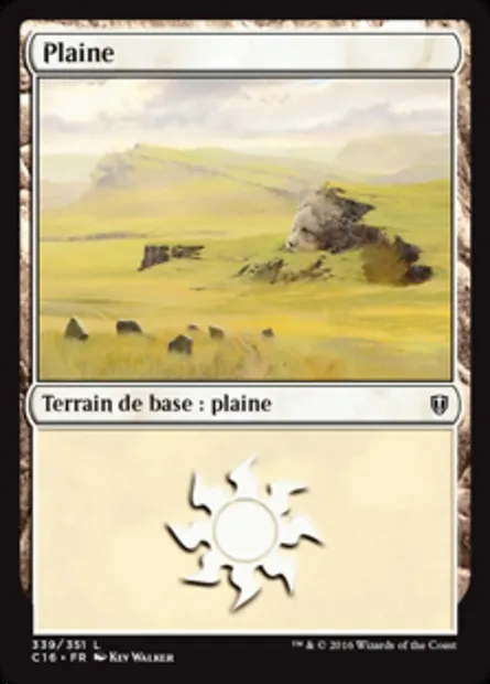 Plaine, carte Magic C16 339 — extension Commander 2016