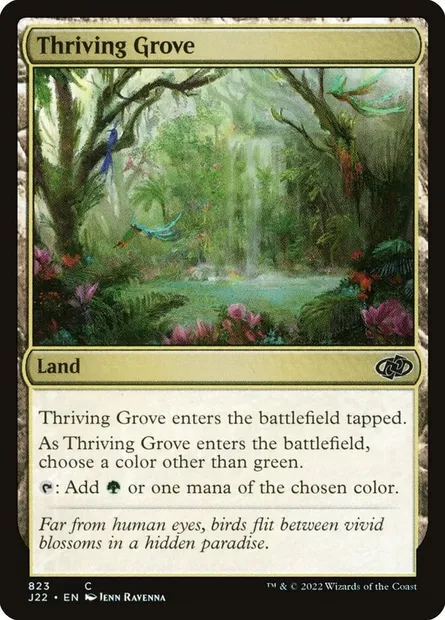 Thriving Grove, Magic card J22 823 — Jumpstart 2022 set