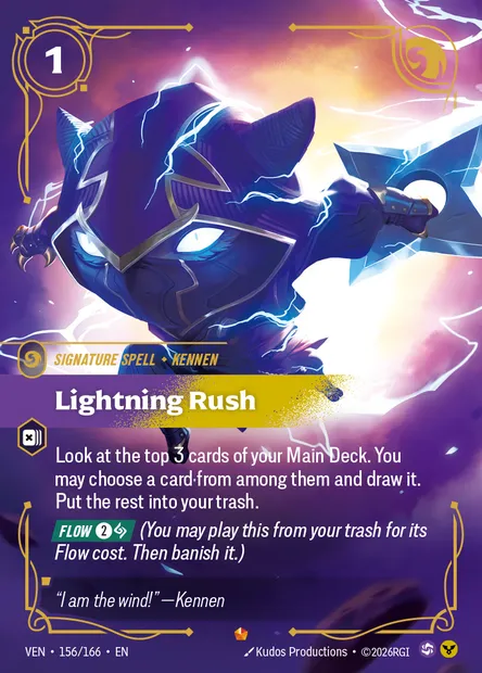 Lightning Rush, Riftbound card VEN 156 — Vendetta set