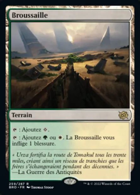 Broussaille, carte Magic BRO 259 — extension La Guerre Fratricide