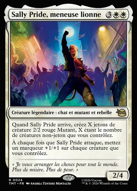 Sally Pride, meneuse lionne, carte Magic TMT 24 — extension Teenage Mutant Ninja Turtles