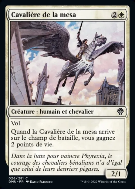 Cavalière de la mesa, carte Magic DMU 26 — extension Dominaria Uni