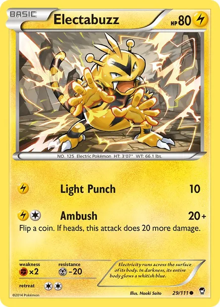 Electabuzz, Pokémon card FFI 29 — Furious Fists set