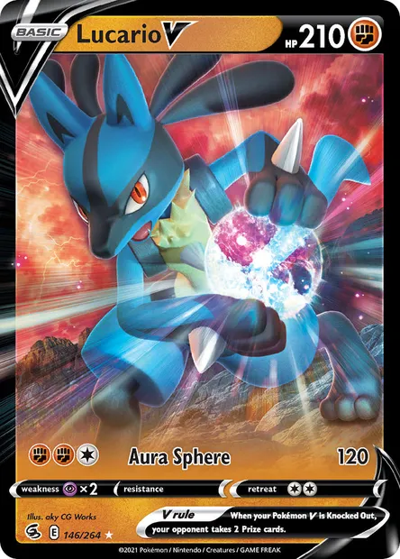 Lucario V, Pokémon card FST 146 — Fusion Strike set