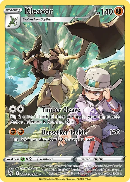 Kleavor, Pokémon card ASR TG08 — Astral Radiance set