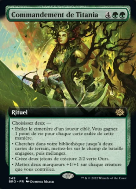 Commandement de Titania, carte Magic BRO 349 — extension La Guerre Fratricide