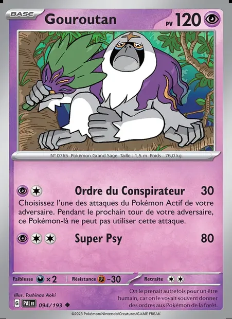 Gouroutan, carte Pokémon PAL 094 — extension Évolutions à Paldea