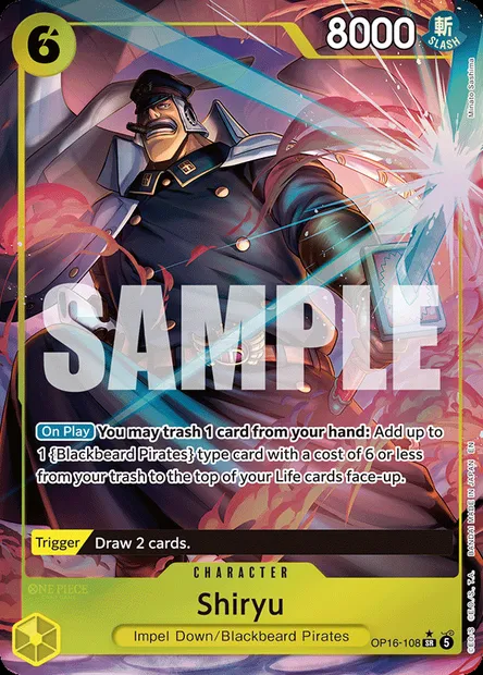 Shiryu, One Piece card OP16-108 — THE TIME OF BATTLE set